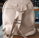 Faux leather backpack like new, beige