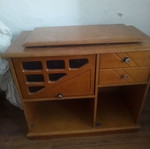 TV stand used with rotating base, missing one door