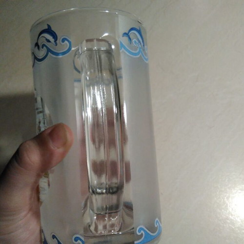 Large Beer Glass with Rhodes Island Map, like new, 2007