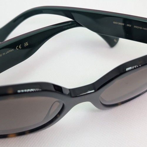 Gucci GG1300S 002 Women's Sunglasses with Brown Tortoise Brown Lens new
