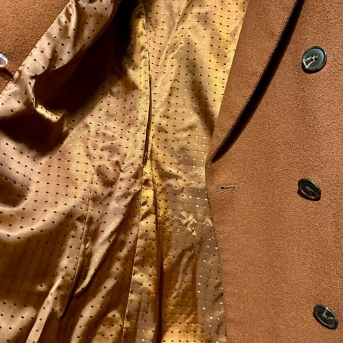 Marks & Spencer wool coat used, tan, size small