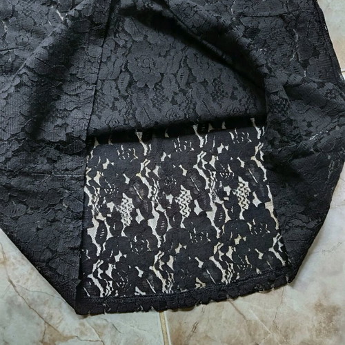 Tally Weijl sleeveless blouse used, lace, black and white, size S