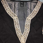 Shein μαύρη κελεμπία φόρεμα 4XL με χρυσή κλωστή και κέντημα