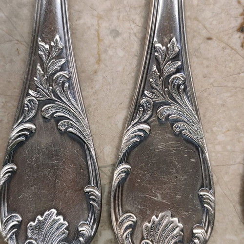 Christofle Marly fish knives used, set of 12 pieces