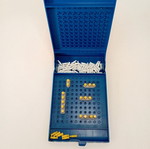 Vintage MB Games Mini Battleship travel board game used with box