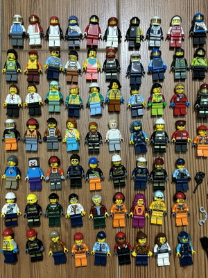 Lego figures like new, pack of 65 from City, Speed Champions, Minecraft