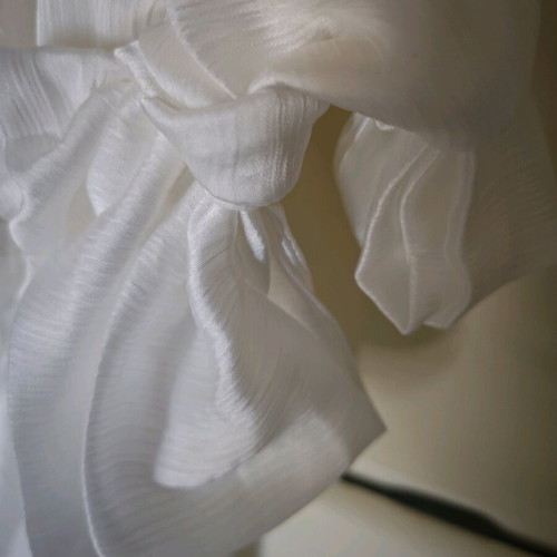 Lynne satin wrap skirt new, white, size XL
