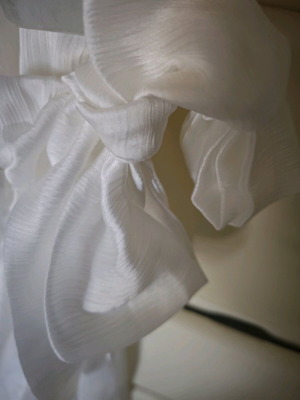 Lynne satin wrap skirt new, white, size XL