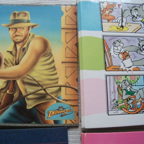 Small folders new, pack of 5, 1980-1990 decade with Indiana Jones, Tom & Jerry, Pop 84