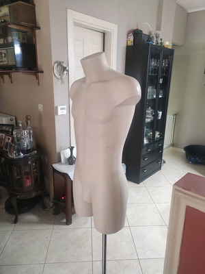 Professional male bust like new with inox base