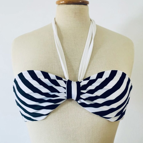 City Angels bikini, strapless top, black and white