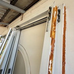 PVC balcony door single leaf with fixed panel double glazing