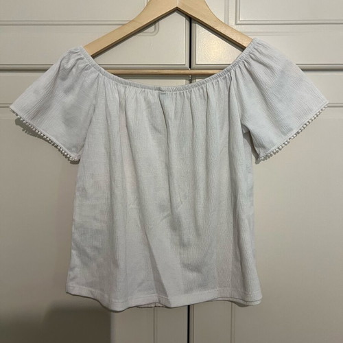 Summer top H&M white like new, size S