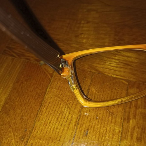 Emporio Armani authentic acetate glasses used, dark brown with orange interior
