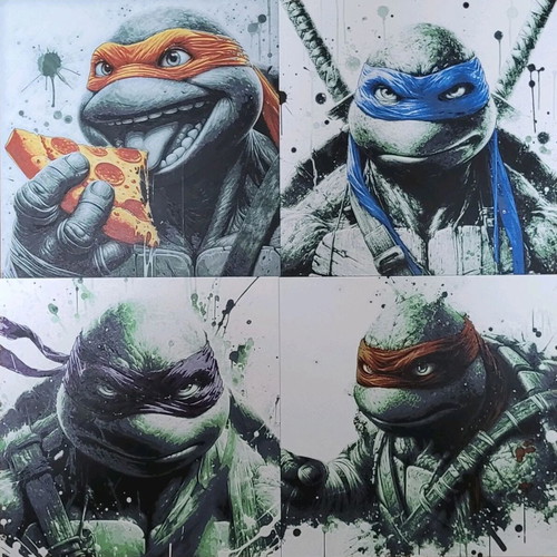 Ninja Turtles Leonardo 3D embossed image, new
