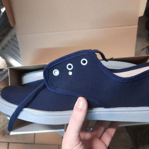 Olympos OL203 Blue Men's Lace-Up Canvas Work Shoes New