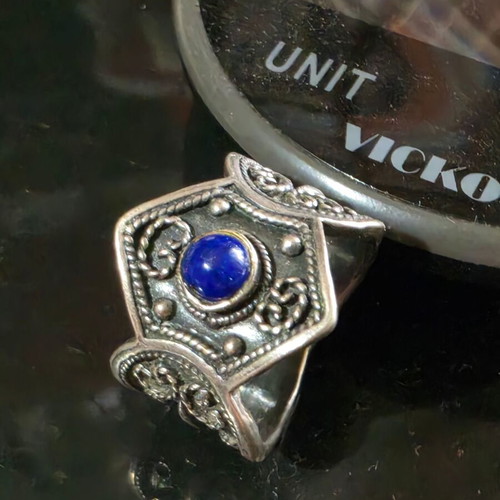 Vintage women's silver ring used, 925 sterling, 10g