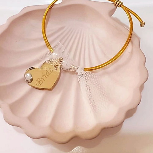 Handmade elastic Bachelorette bracelets made to order
