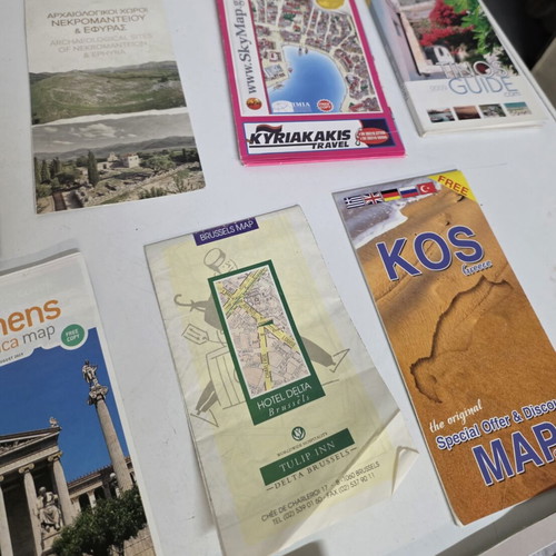 Maps and travel guides used from Greece and abroad