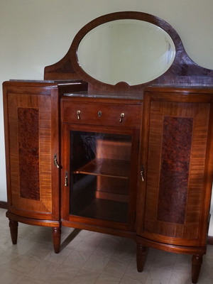 Antique buffet like new with gray marble slabs