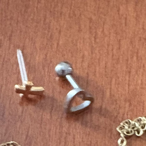 Stainless steel gold-tone jewelry set, 11 pieces
