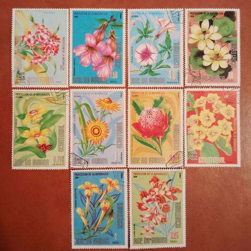 Equatorial Guinea flower stamp series new