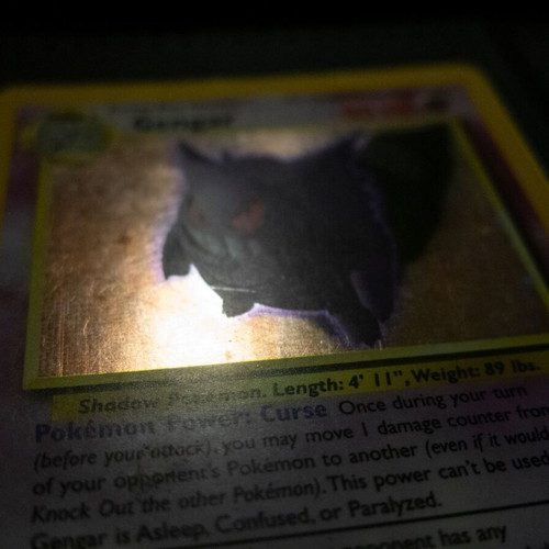 Gengar Pokemon card used, Fossil set 5/62, holo