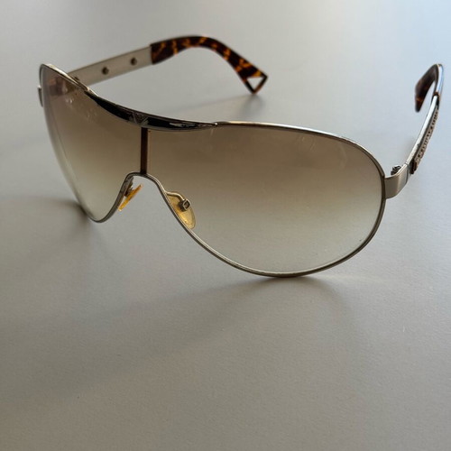Emporio Armani 9355 sunglasses used, brown and silver