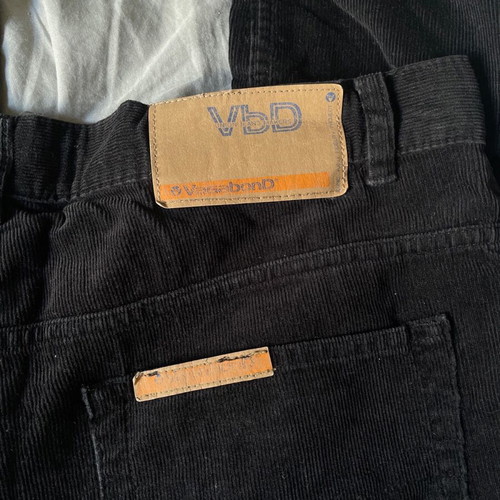 Corduroy women's pants used, black, size S/36/8