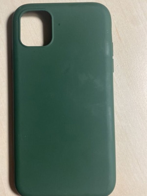 iPhone 11 silicone case, dark green