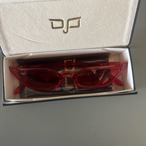 OJO sunglasses new, red with case and cleaning cloth