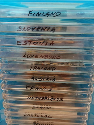17 Euro Starter Kit new from 13 countries with 16-drawer case