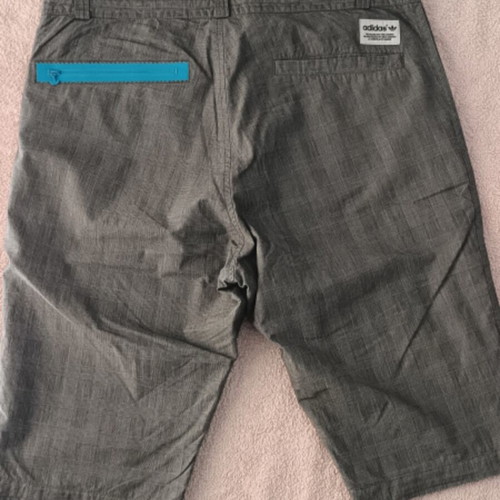Adidas Originals men's gray checkered bermuda shorts medium like new