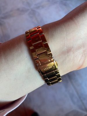 Guess wristwatch new, women's, pink and gold
