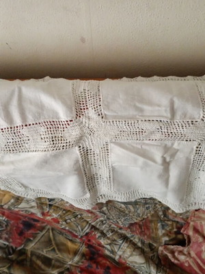 Handmade table runner from dowry, 50 years old, like new