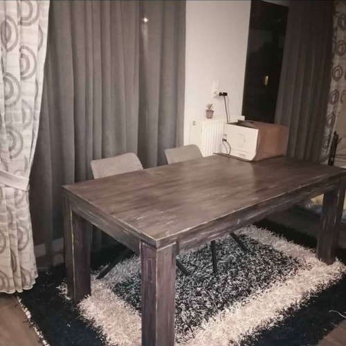 Wooden dining table rustic industrial style like new