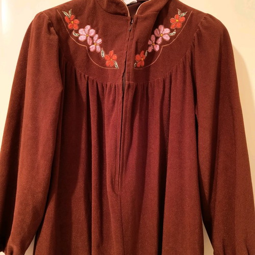 Outerwear dress robe new with handmade embroidery, size large