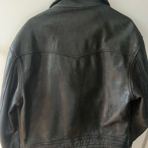 Belstaff leather biker jacket men black size L like new