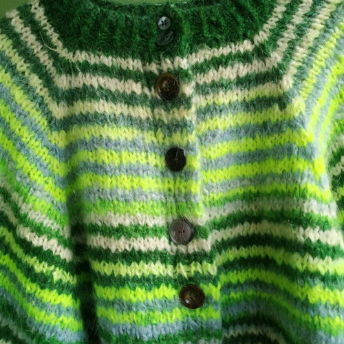 Handmade knitted cardigan new, multicolor, size M