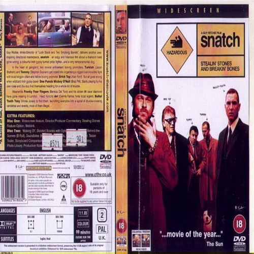 Snatch DVD used, adventure with subtitles