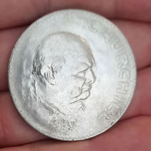 5 Shillings 1965 like new, Winston Churchill commemorative coin
