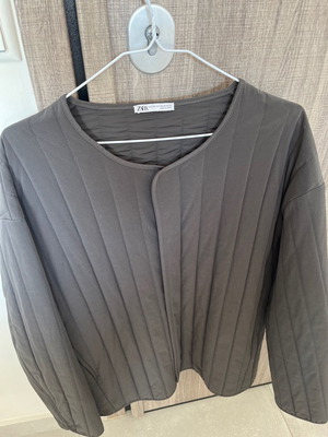 Zara quilted thin jacket used, gray, size XL