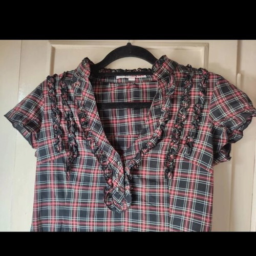 Vintage Tally Weijl plaid dress black and red, like new, size M 38