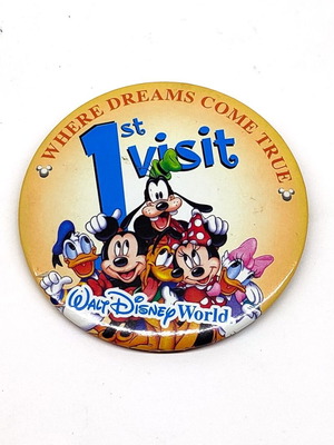 Disney World 1st Visit collectible pin used, multicolor