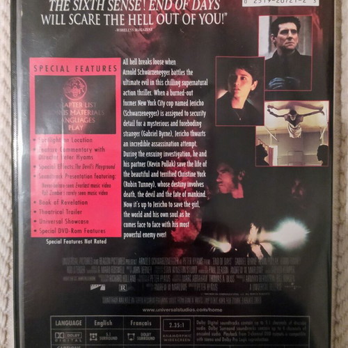 End of Days DVD like new, American edition zone 1