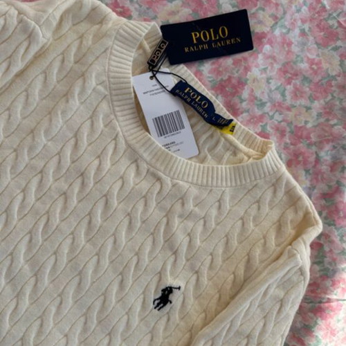 Polo Ralph Lauren Cable-Knit Sweater new, beige, size L