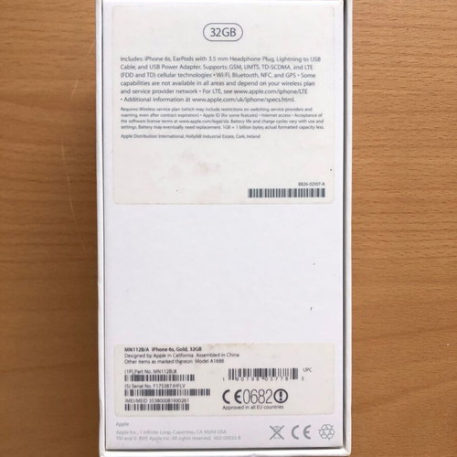 iPhone 6s 32 GB Gold used for spare parts, broken screen, battery 65%