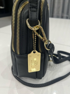 Forever Young small women's backpack new, black, eco leather