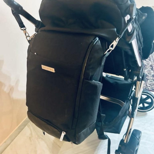 ABC Germany stroller used with fur cover and leather bag