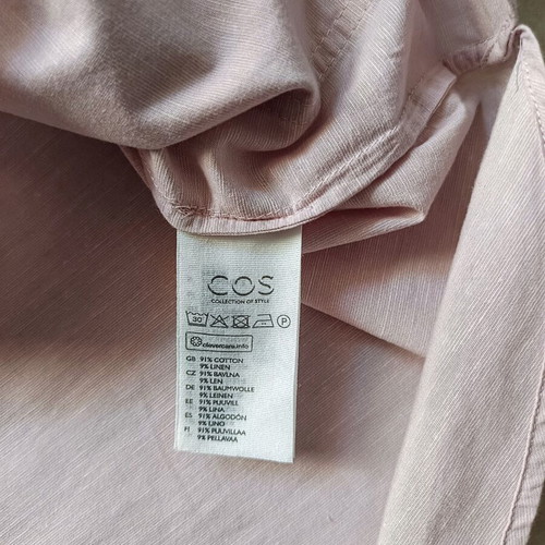 COS short-sleeve cotton T-shirt, lilac, size M